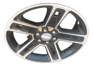 2015-2020 GMC Yukon XL 22x9 5-Spoke Polished Black Alloy Wheel (Used OEM)