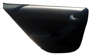 2017-2018 Kia Forte Black Door Interior Trim Panel with Power Windows and Locks - Rear, Left (Driver) (Used OEM)