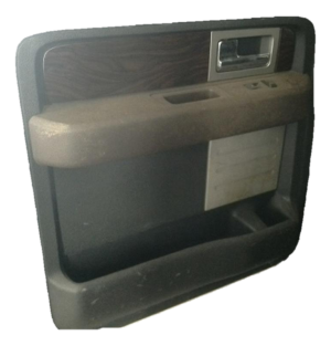 2010-2014 Lincoln Mark LT Black Door Interior Trim Panel with Power Windows and Locks - Rear, Left (Driver) (Used OEM)