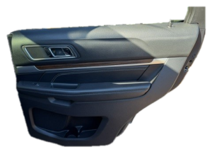 2016-2019 Ford Police Interceptor Utility Black Door Interior Trim Panel - Rear, Right (Passenger) (Used OEM)
