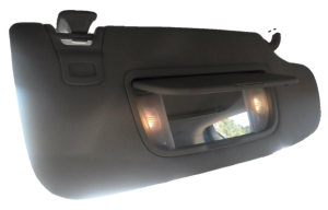 2017-2020 Ford Fusion Black Sun Visor without Sunroof or Garage Door Opener - Right (Passenger) (Used OEM)