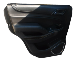 2015-2020 GMC Yukon XL Black Door Interior Trim Panel - Rear, Left (Driver) (Used OEM)