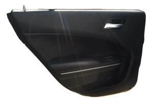 2015-2023 Chrysler 300 Black Door Interior Trim Panel with Power Windows and Locks - Rear, Left (Driver) (Used OEM)