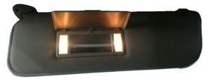 2001-2002 Ford E-350 Econoline Tan Sun Visor with Illuminated Mirror - Left (Driver) (Used OEM)