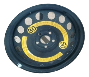 1996-2003 Audi A3 Black 16x6.5 Steel Full Size Spare Wheel with Tire (Used OEM)