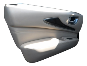 2014-2020 INFINITI QX60 Beige Door Interior Trim Panel with Power Windows and Locks - Rear, Left (Driver) (Used OEM)