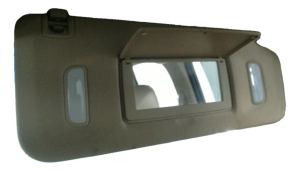 2007-2010 GMC Sierra Tan Illuminated Vanity Mirror Sun Visor - Right (Passenger) (Used OEM)