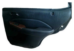 2001-2006 Acura MDX Black Door Interior Trim Panel - Rear, Right (Passenger) (Used OEM)
