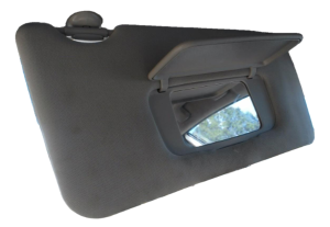 OEM Black Sun Visor with Illuminated Vanity Mirror for 2010-2012 Nissan - Right (Passenger) (OEM)