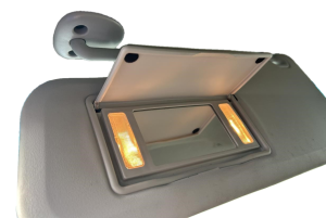 2011-2012 Ram 1500 Tan Illuminated Sun Visor - Left (Driver) (Used OEM)