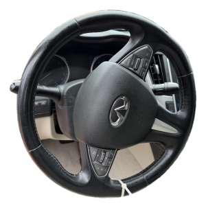 2016-2017 INFINITI Q50 Black Tilt Steering Column with Cruise and Radio Controls (Used OEM)