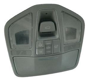2019 Hyundai Santa Fe XL Gray Overhead Console Panel with Sunroof and Power Liftgate Controls (Used OEM)