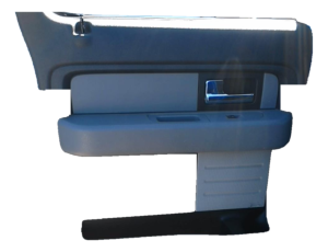 2010-2014 Lincoln Mark LT Gray Door Interior Trim Panel - Rear, Left (Driver) (Used OEM)