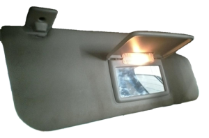 2007-2010 Lincoln MKX Tan Illuminated Vanity Mirror Sun Visor - Right (Passenger) (Used OEM)