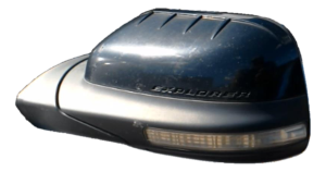 2011-2015 Ford Explorer Black Power Door/Side View Mirror - Left (Driver) (Used OEM)