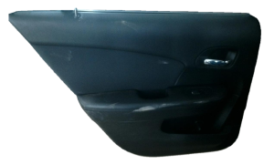 2011-2014 Dodge Avenger Black Door Interior Trim Panel with Power Windows and Locks - Rear, Left (Driver) (Used OEM)