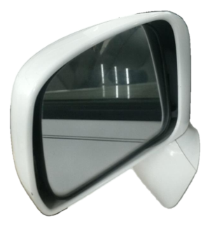 2008-2012 Nissan Versa White Power Door/Side View Mirror - Left (Driver) (Used OEM)