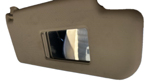2009-2017 Volkswagen CC Tan Sun Visor with Illuminated Vanity Mirror - Right (Passenger) (Used OEM)