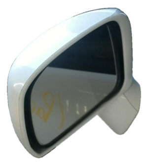 2007 Nissan Versa White Power Door/Side View Mirror - Left (Driver) (Used OEM)