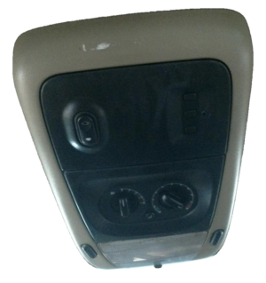 2006 Mercury Mountaineer Black Overhead Console Panel with HomeLink (Used OEM)
