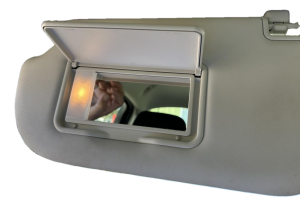 2013-2018 Ford Focus Beige Illuminated Sun Visor - Left (Driver) (Used OEM)