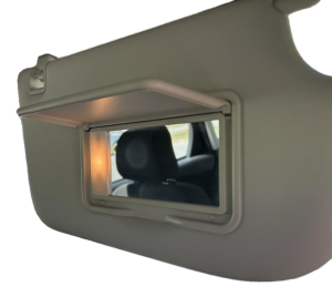 2013-2018 Ford Focus Beige Illuminated Sun Visor - Right (Passenger) (Used OEM)