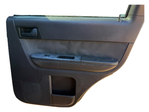 2008-2011 Mazda Tribute Black Door Interior Trim Panel - Rear, Right (Passenger) (Used OEM)