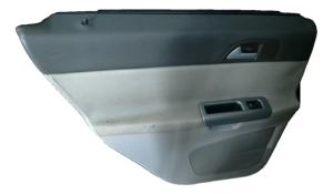 2004-2011 Volvo S40 Gray Door Interior Trim Panel with Power Windows and Locks - Rear, Left (Driver) (Used OEM)