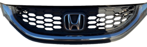 2013-2015 Honda Civic White Honeycomb Grille with Chrome Lower Molding (Used OEM)