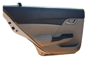 2013-2015 Acura ILX Tan Door Interior Trim Panel - Rear, Left (Driver) (Used OEM)