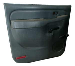 2004-2006 GMC Sierra 3500 Gray Manual Window Manual Lock Door Interior Trim Panel - Rear, Left (Driver) (Used OEM)