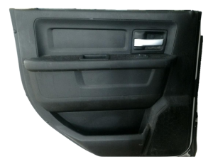 2019-2024 Ram 1500 Black Door Interior Trim Panel with Power Windows and Locks - Rear, Left (Driver) (Used OEM)