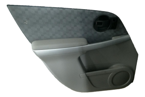2006-2009 Pontiac Torrent Gray Door Interior Trim Panel with Power Windows and Locks - Rear, Left (Driver) (Used OEM)