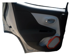 2015-2023 Jeep Renegade Gray Door Interior Trim Panel - Rear, Left (Driver) (Used OEM)