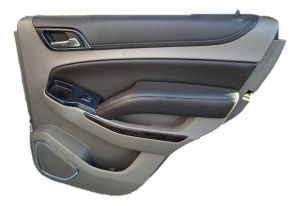 2015-2020 GMC Yukon XL Brown Door Interior Trim Panel - Rear, Right (Passenger) (Used OEM)