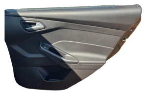 2015-2018 Ford Focus Black Door Interior Trim Panel - Rear, Right (Passenger) (Used OEM)