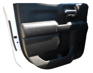 2020-2024 GMC Sierra 2500 HD Black Door Interior Trim Panel with Power Windows and Locks - Rear, Left (Driver) (Used OEM)