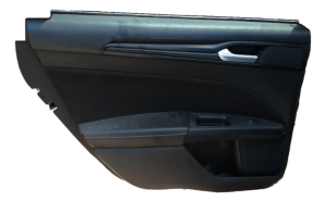 2017-2020 Ford Fusion Black Door Interior Trim Panel with Power Windows and Locks - Rear (Used OEM)