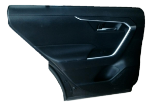 2019-2025 Toyota RAV4 Black Door Interior Trim Panel with Power Windows and Locks - Rear, Left (Driver) (Used OEM)