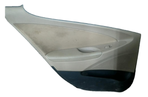 2011-2015 Hyundai Sonata Black Door Interior Trim Panel with Power Windows and Locks - Rear, Left (Driver) (Used OEM)