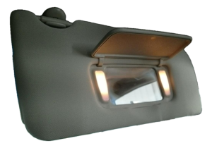 OEM Tan Illuminated Vanity Mirror Sun Visor for 2009 Nissan ALTIMA, Altima - Right (Passenger) (OEM)