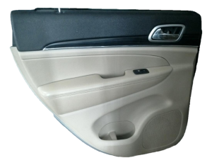 2011-2022 Dodge Durango Tan Door Interior Trim Panel with Power Windows and Locks - Rear, Left (Driver) (Used OEM)