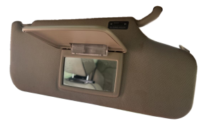 2011-2015 Lincoln MKX Tan Illuminated Vanity Mirror Sun Visor - Right (Passenger) (Used OEM)