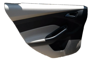 2015-2018 Ford Focus Tan Door Interior Trim Panel with Power Windows and Locks - Rear, Left (Driver) (Used OEM)
