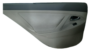 2007-2011 Toyota Camry Tan Door Interior Trim Panel with Power Windows and Locks - Rear, Left (Driver) (Used OEM)
