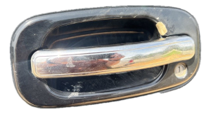 2002-2007 GMC Sierra Black Chrome Exterior Door Handle - Front, Left (Driver) (Used OEM)