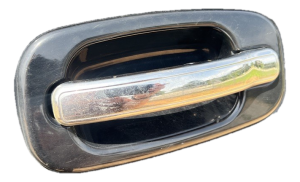 2006-2007 GMC Sierra Black Exterior Door Handle Assembly - Rear, Left (Driver) (Used OEM)