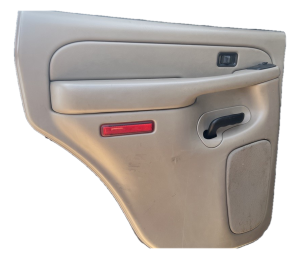 2000-2006 GMC Yukon Tan Door Interior Trim Panel - Rear, Left (Driver) (Used OEM)