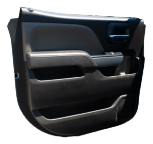 2015-2019 GMC Sierra 2500 HD Tan Door Interior Trim Panel with Power Windows and Locks - Rear, Left (Driver) (Used OEM)