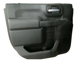 2020-2024 GMC Sierra 2500 HD Black Door Interior Trim Panel with Power Windows and Locks - Rear, Left (Driver) (Used OEM)